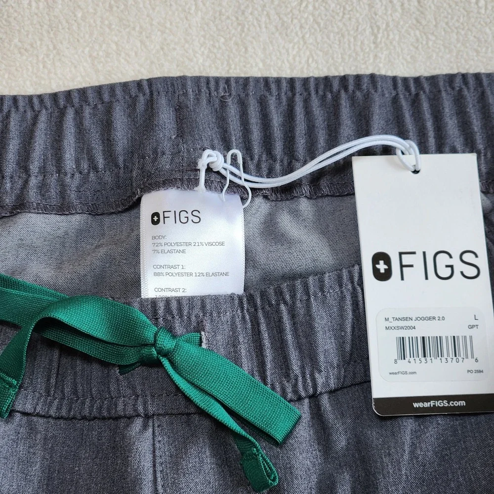 FIGS Technical Collection Scrub Pant Mens L Gray Tansen Joggers 2.0 Workwear NEW
